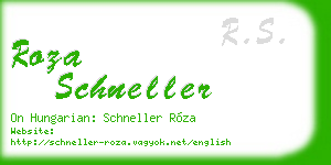 roza schneller business card